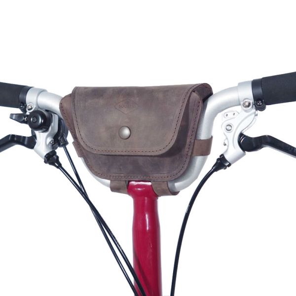 Souma Leather Handlebar Bag for 2017+ Bromptons
