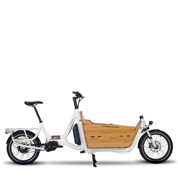 Electric Supermarché Front Loading Cargo Bike, White